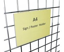 Grid Panel A4 Sign Holder landscape Malta, Grid Panel Accessories Malta, Mgarr Farms Malta